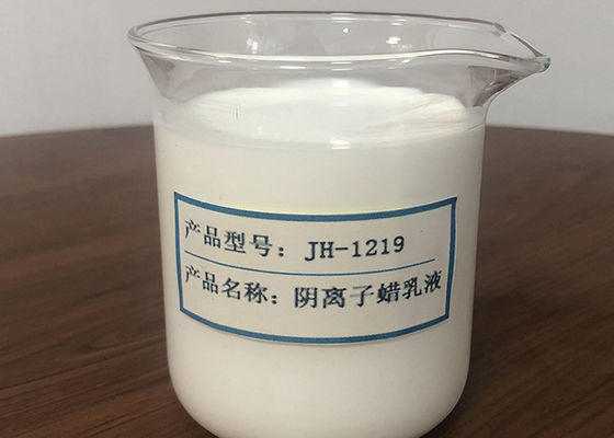 L'emulsione anionica della cera di JH1219 40% migliora il grado d'incollatura di carta per varietà di carta