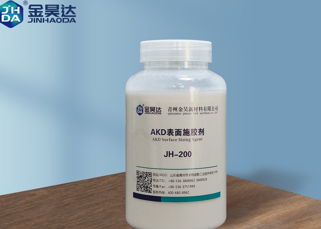 prodotto d'imbozzimatura di superficie del contenuto di solidi JH AKD200 AKD di 20% Milky White Liquid per carta da stampa di scrittura e