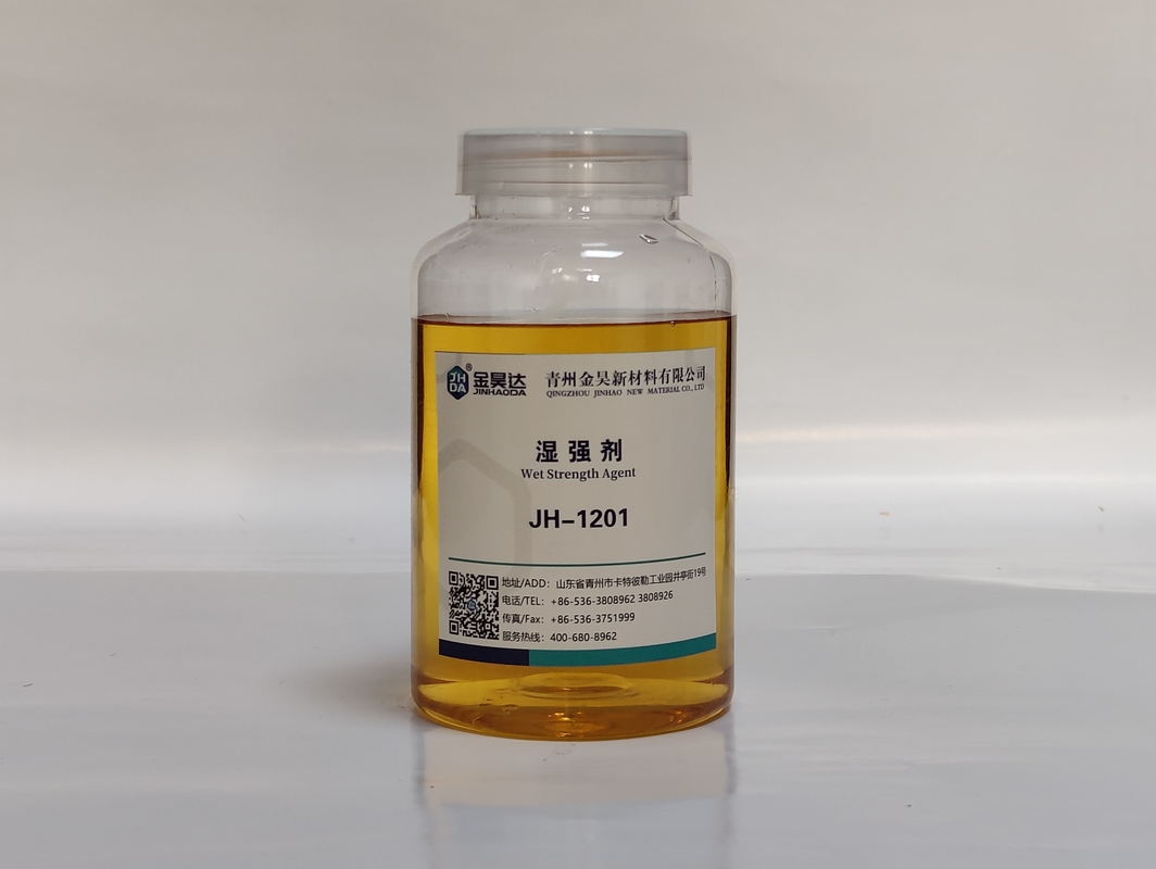 Solubbile in acqua PH 3,0-5,0 Agente di resistenza al bagnato Liquido giallo chiaro per la produzione di carta