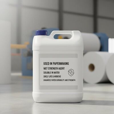 Prezzo buono Utilizzato nella fabbricazione della carta Agente di resistenza umida Solubile in acqua con una durata di conservazione di 6 mesi Migliora la durata e la resistenza della carta in linea