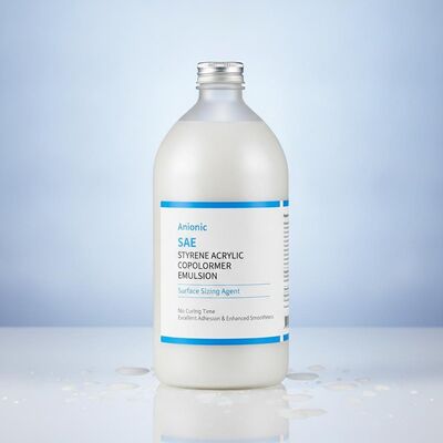 Agente di dimensionamento della superficie di emulsione di copolomero acrilico di stirene SAE anionico senza tempo di indurimento per un'eccellente adesione e una maggiore liscezza