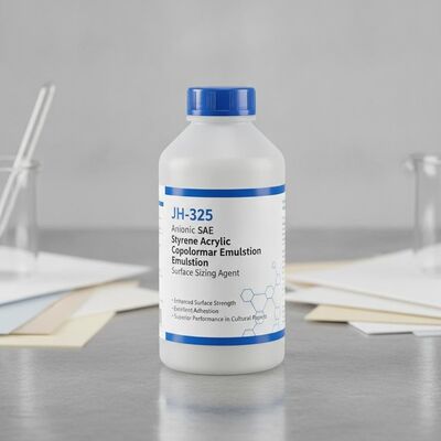 JH-325 Agente di dimensionamento superficiale con emulsione di copolomero acrilico di stirene SAE anionico con maggiore resistenza superficiale ed eccellente adesione per prestazioni superiori nelle carte di coltura